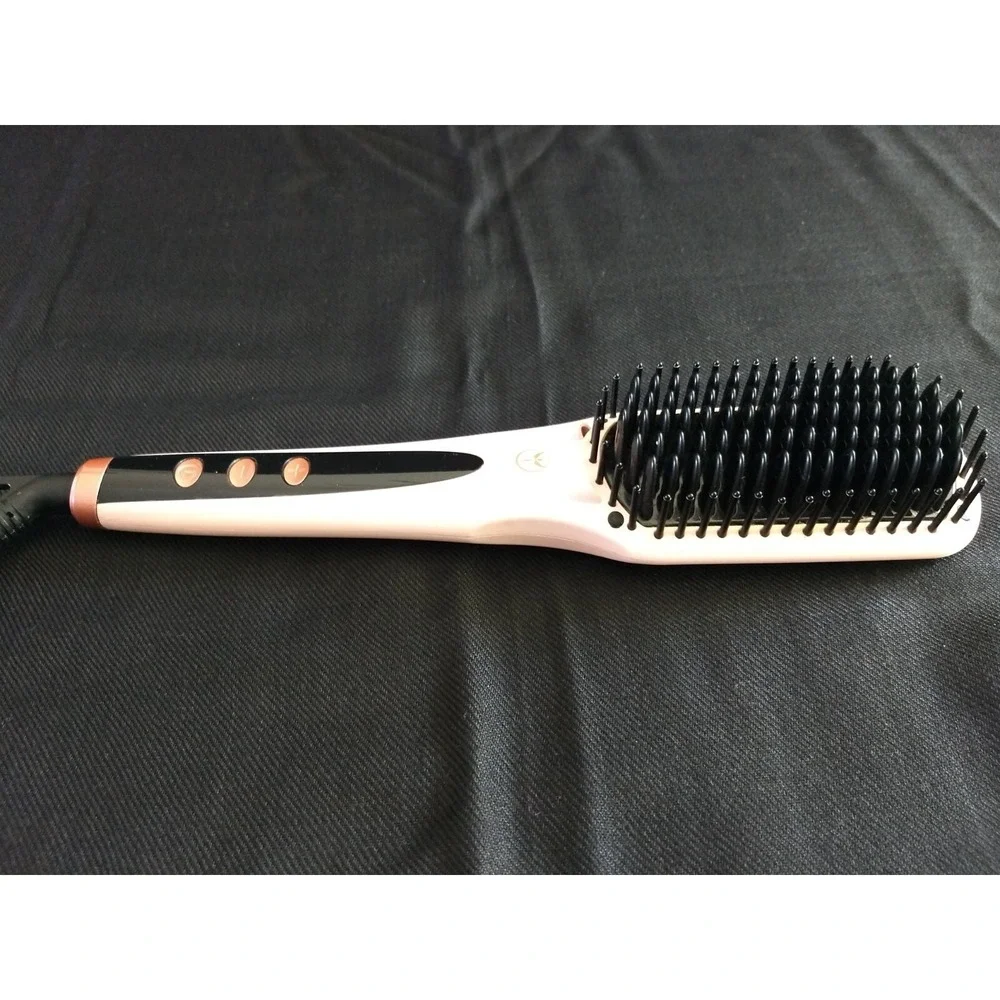 L'ange Hair‎ Straightening Brush Pink Ceramic Heated Styling Tool